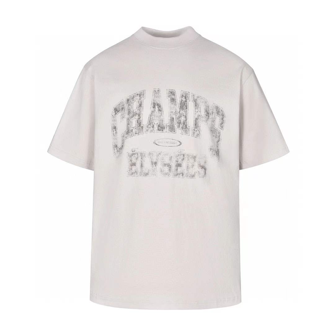 Balenciaga T-Shirt Over Champs-Elysees White