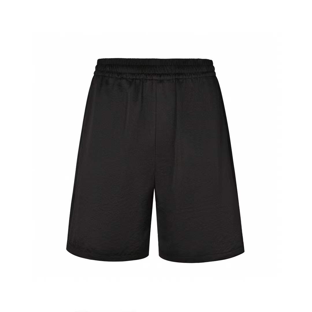 Prada Prada Silk Bermuda Logo Black Shorts