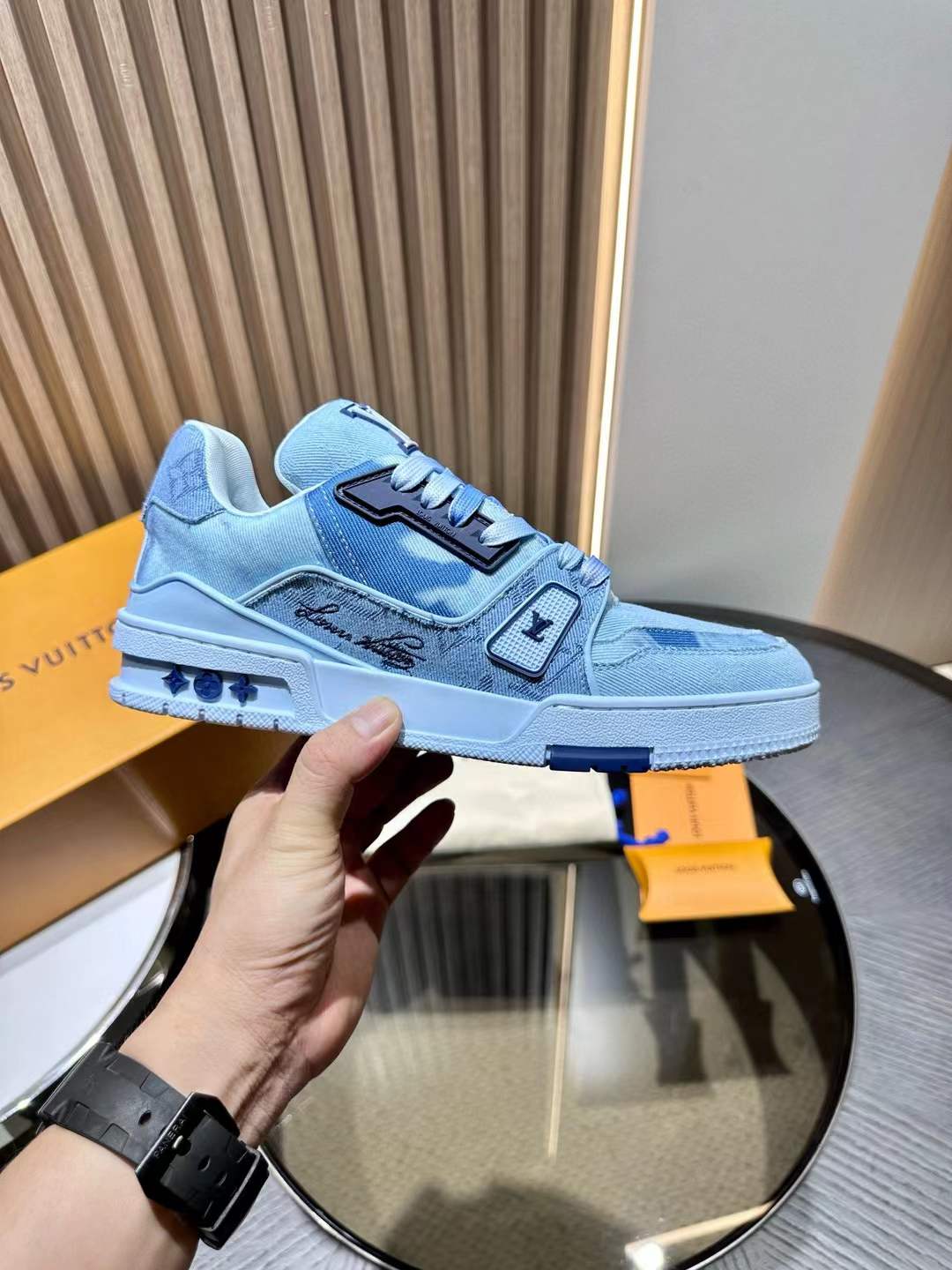 LV Trainer Sneaker Blue