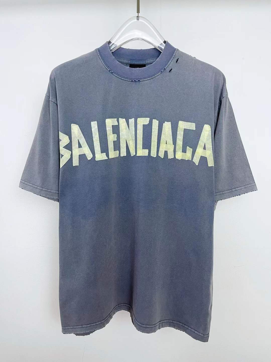 Balenciaga Masking Tape Logo Cotton T-Shirt