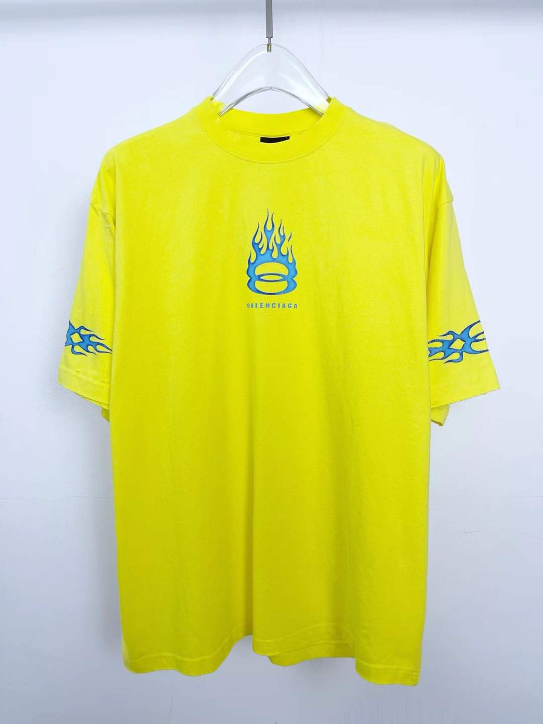 Balenciaga 24 FW Destruct Flame Double Ring T-Shirt