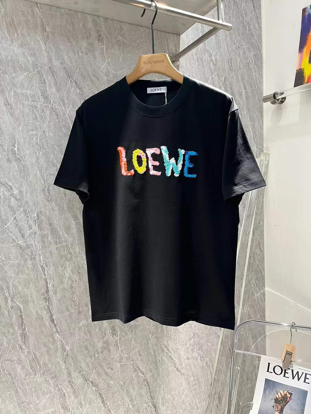 Loewe Embroiderd Logo T-Shirt Black