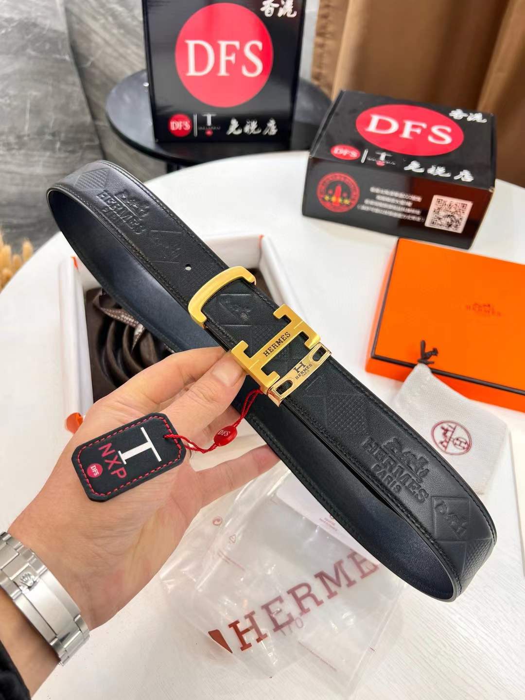 Hermes Men Casual Belt black