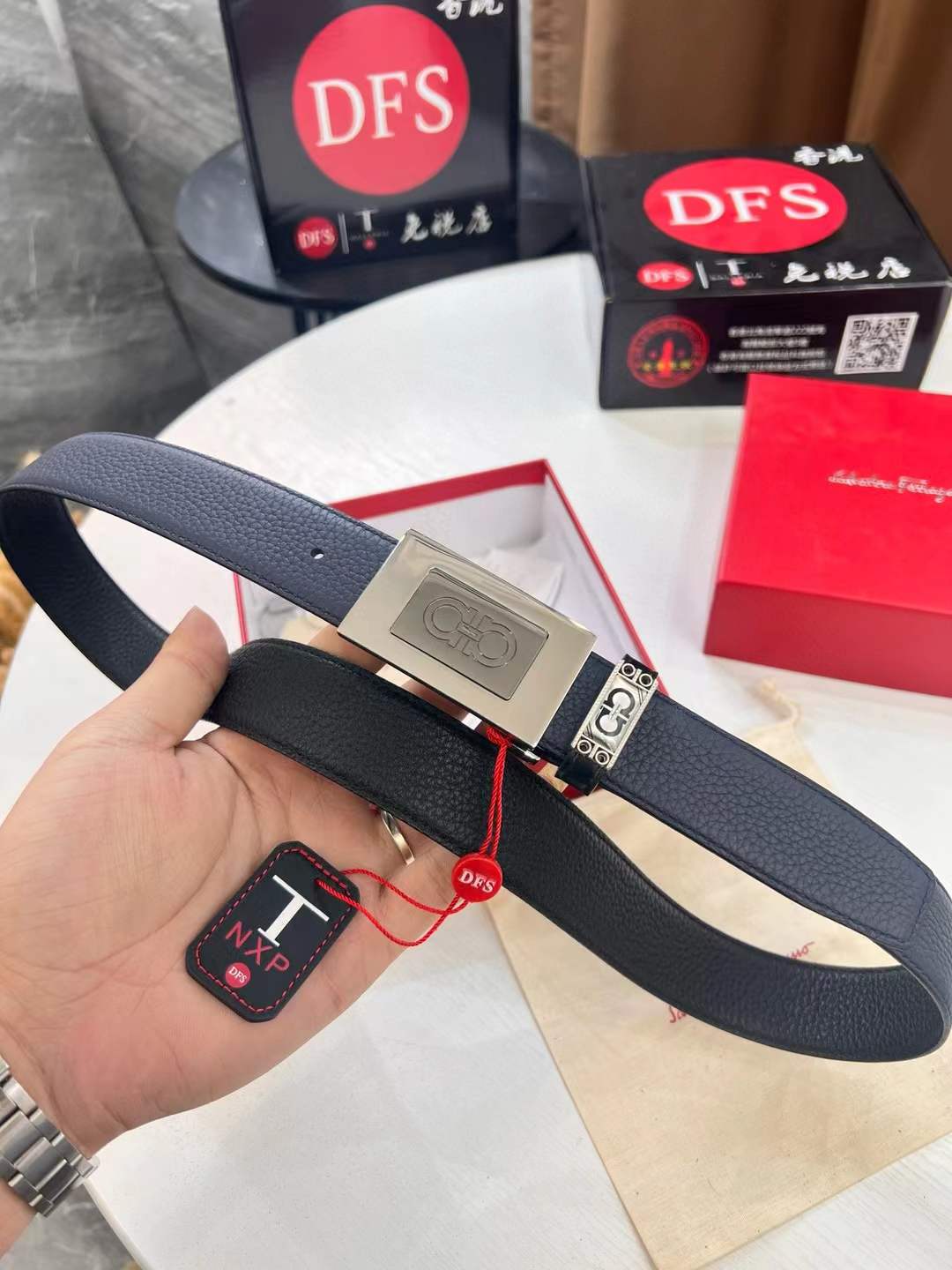 Ferragamo Belt For Men Blue