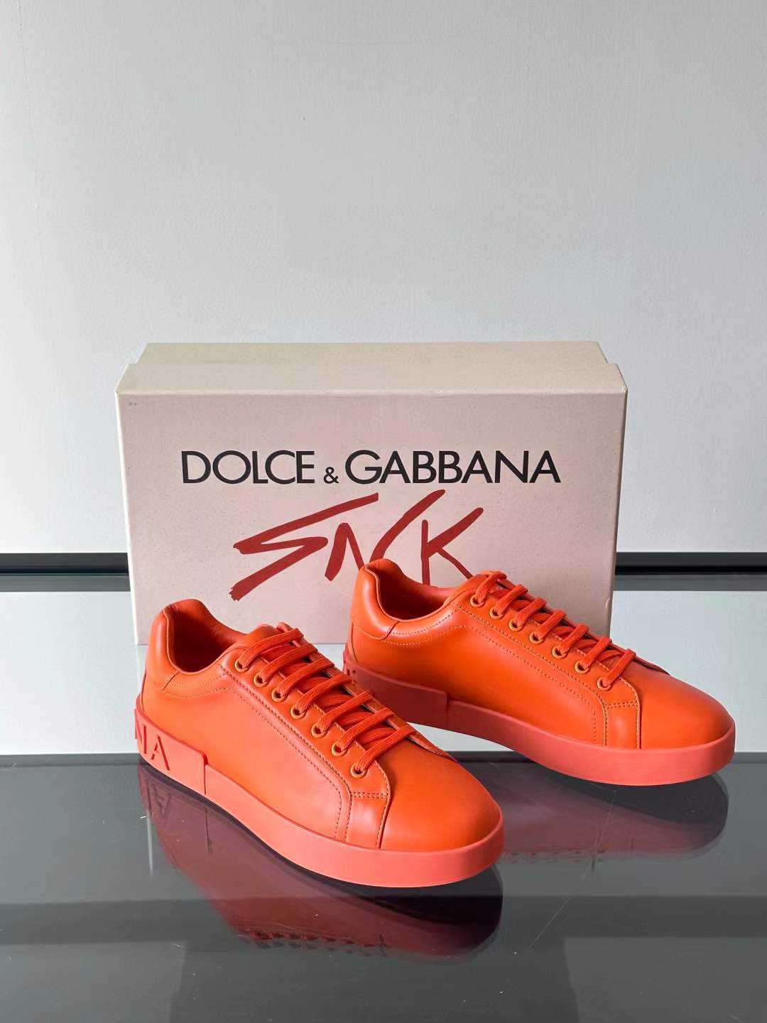Dolce & Gabbana Orange Portofino Sneaker