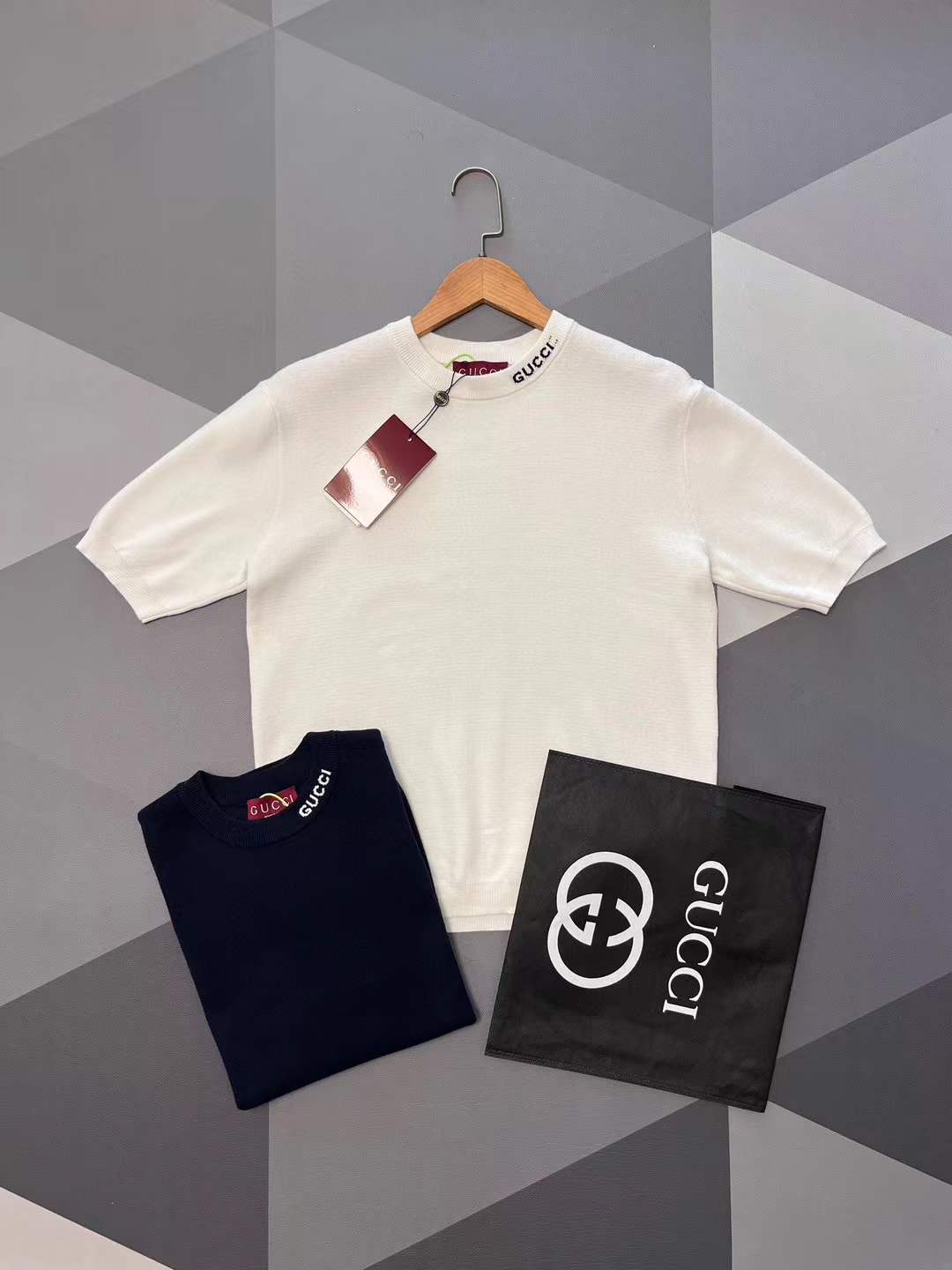 Gucci logo-Embroidered T-Shirt White