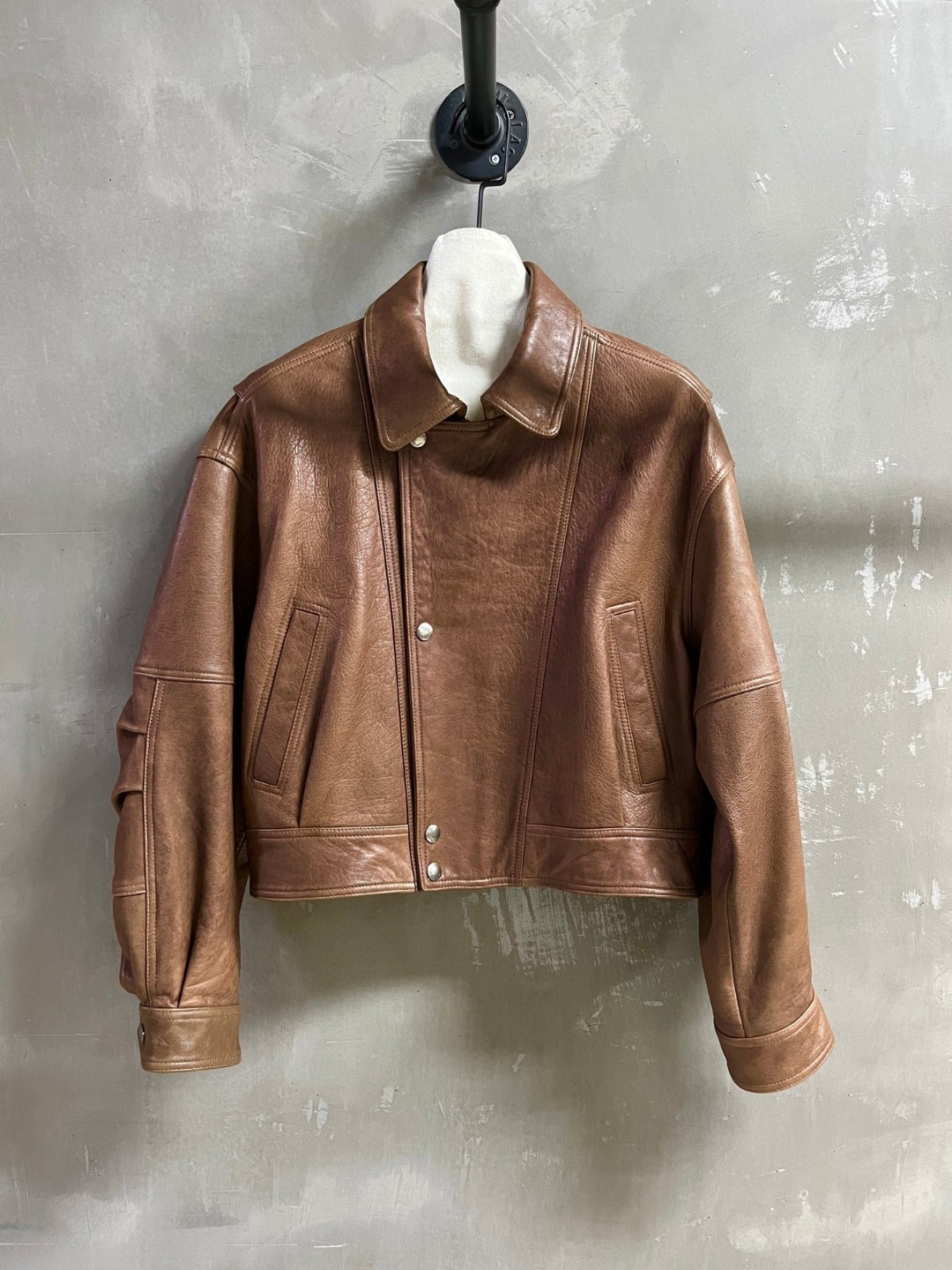 Balenciaga brown leather jackets