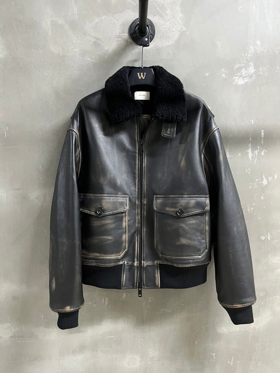 Balenciaga Black leather Jacket women