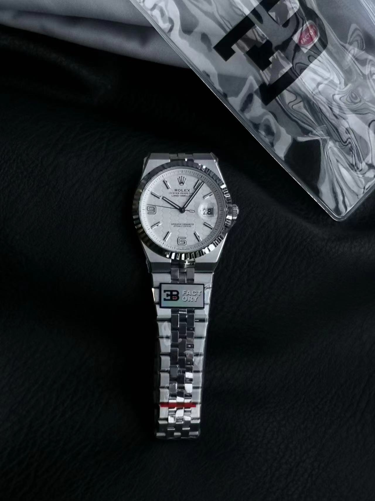 B factory Oyster Perpetual Land-Dweller 36mm and 40mm sizes white dial