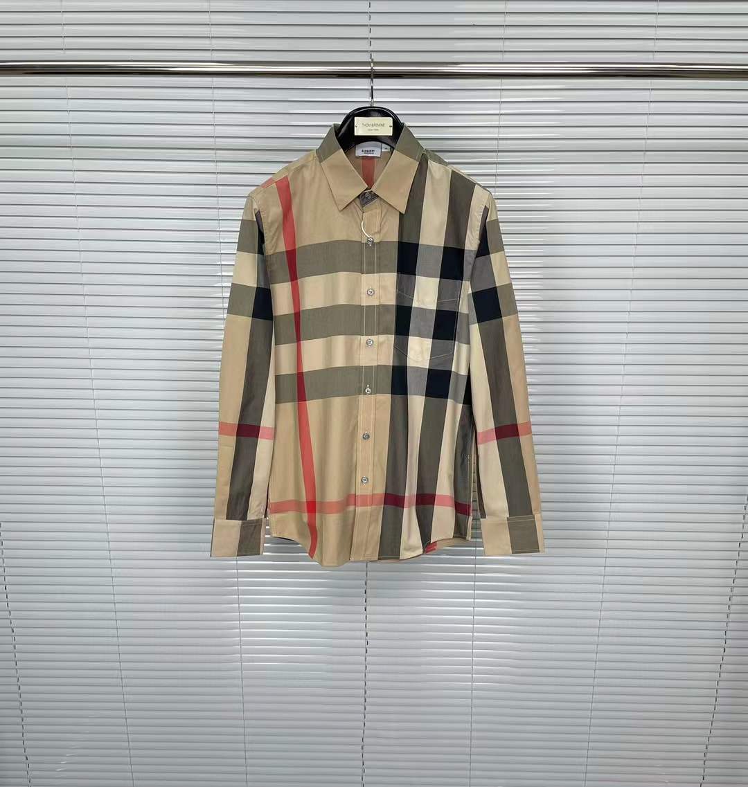 Burberry Beige Check Motif Shirt for Men