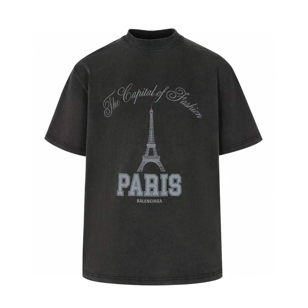 Balenciaga Medium Fit T-Shirt in Vintage Cotton Jersey For Men