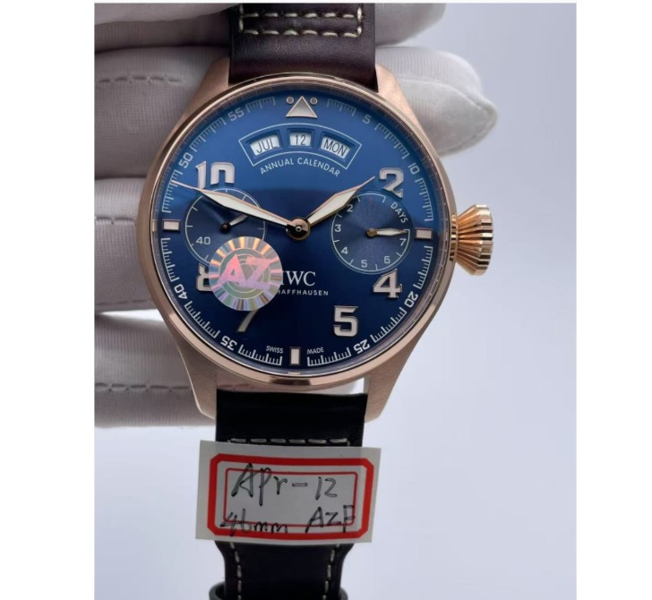 Big Pilot Annual Calendar RG IW5027 "Le Petit Prince" AZF 1:1 Best Edition Blue Dial on Brown Leather Strap A52850 $438