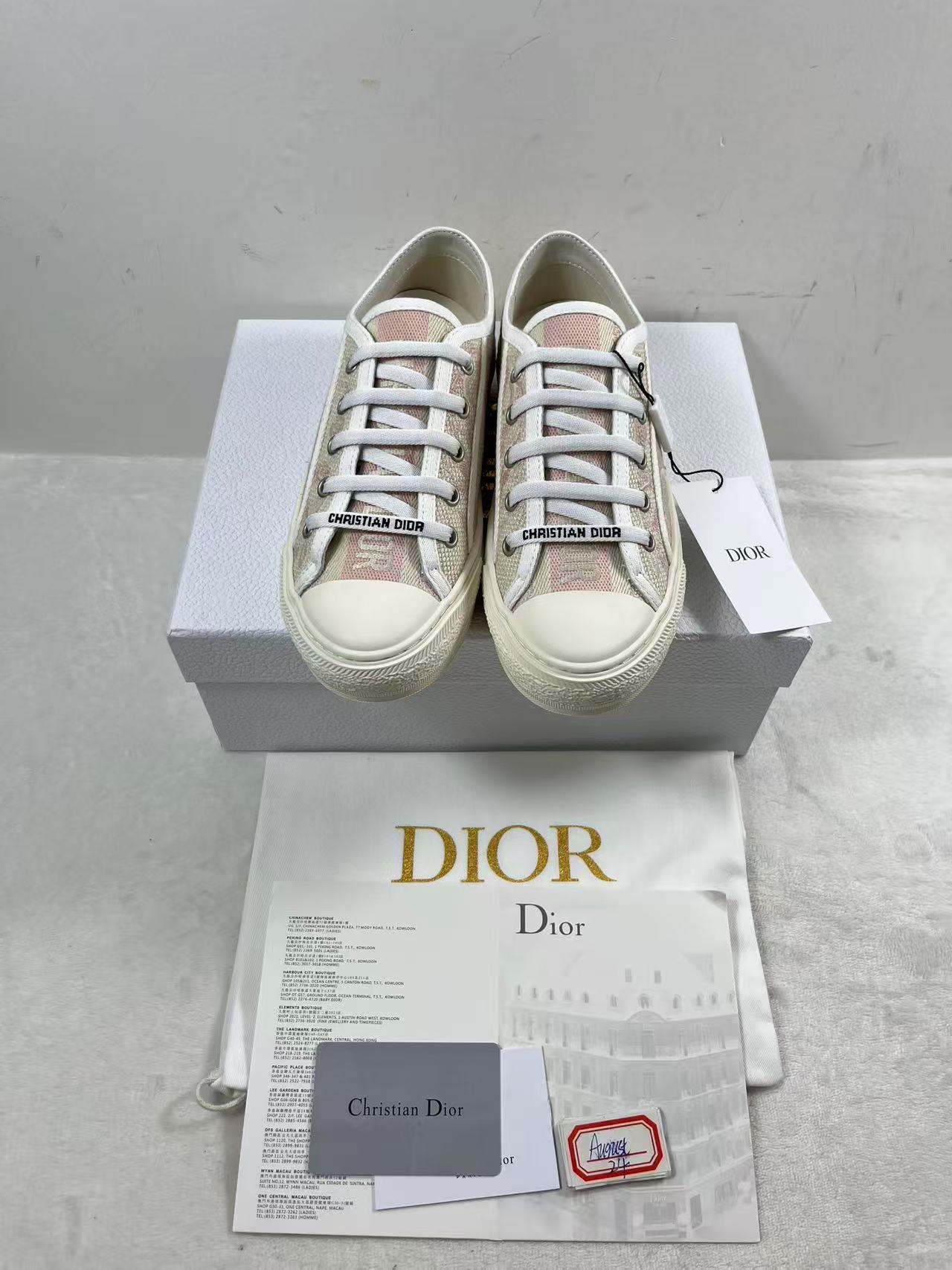 Dior Walk N Sneakers Pink Womens EU38womens