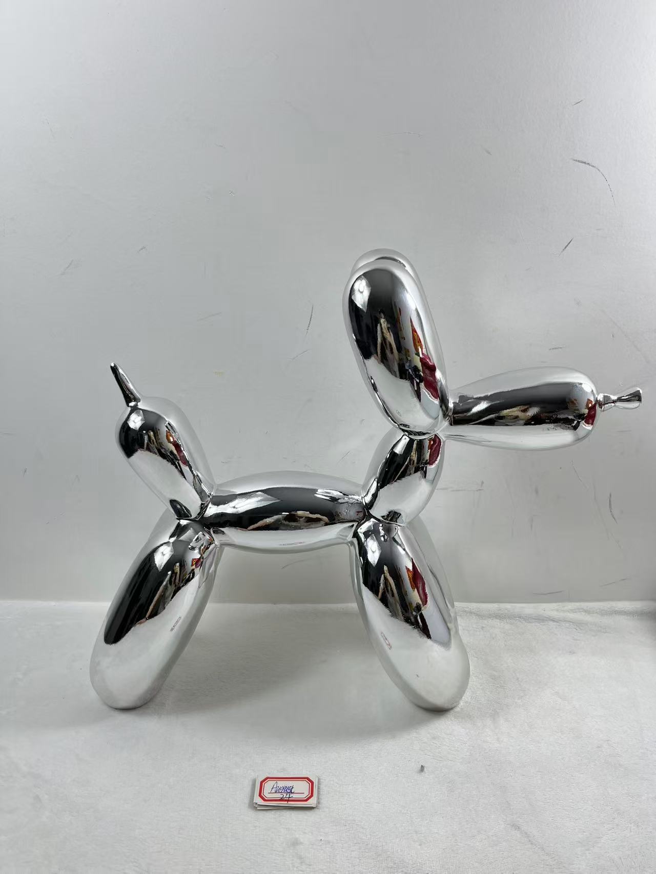 ArtZ Balloon Dog Sculpture Silver 47cm
