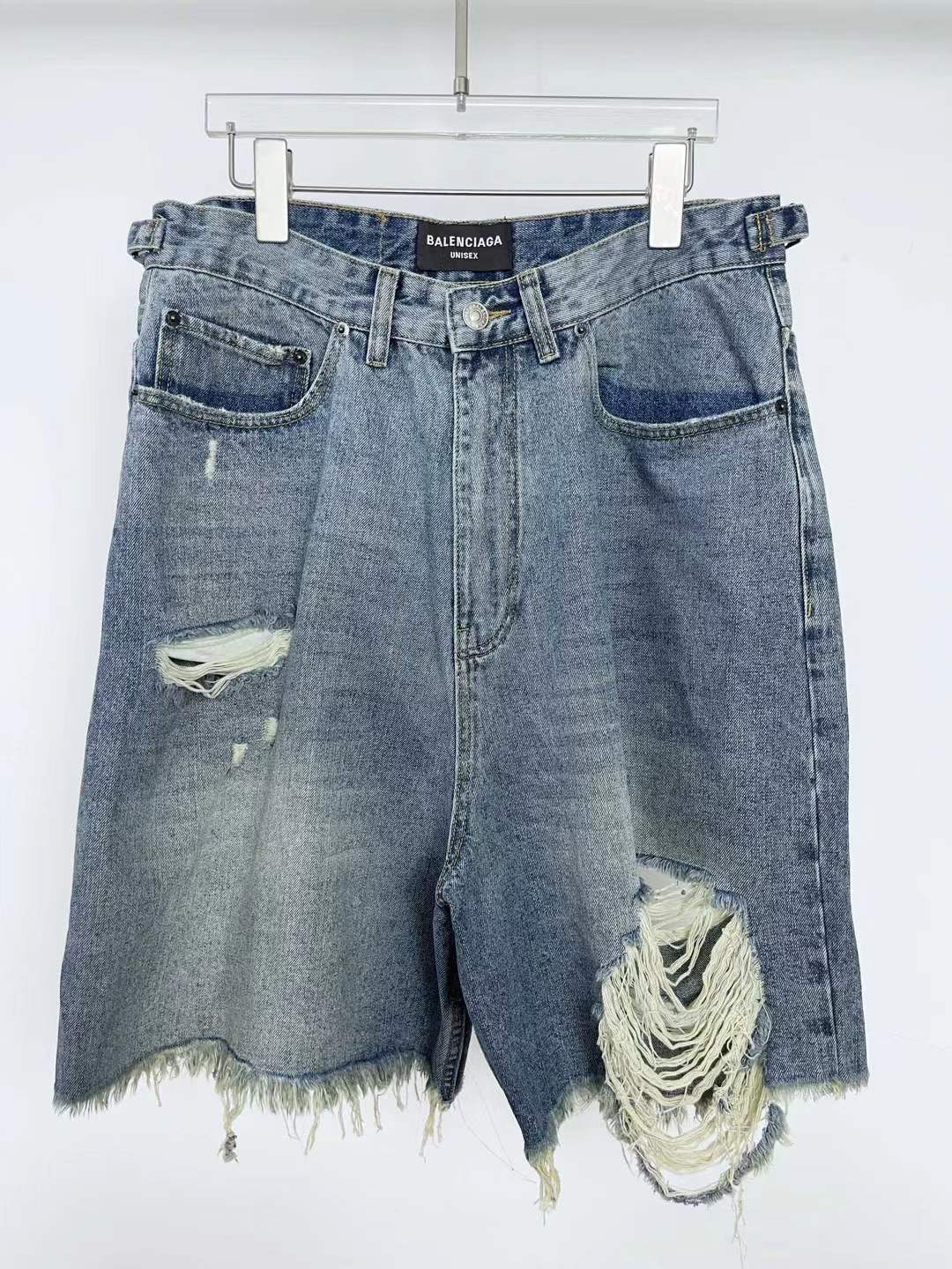 Balenciaga Denim Blue Shorts