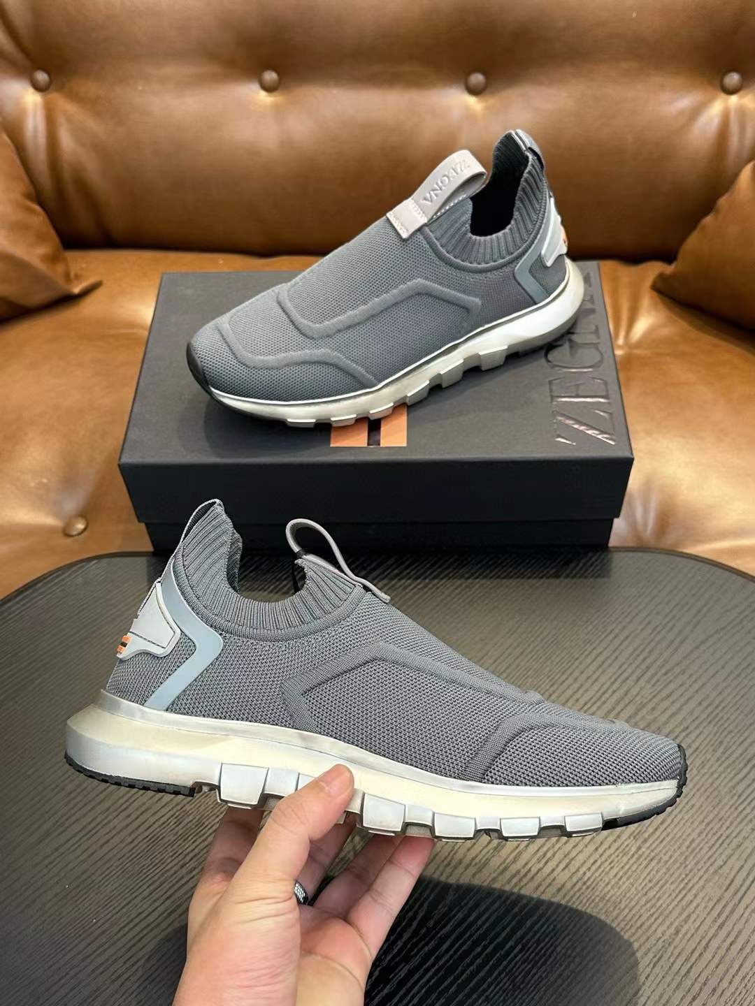 Zegna High-top Sneaker grey for Men