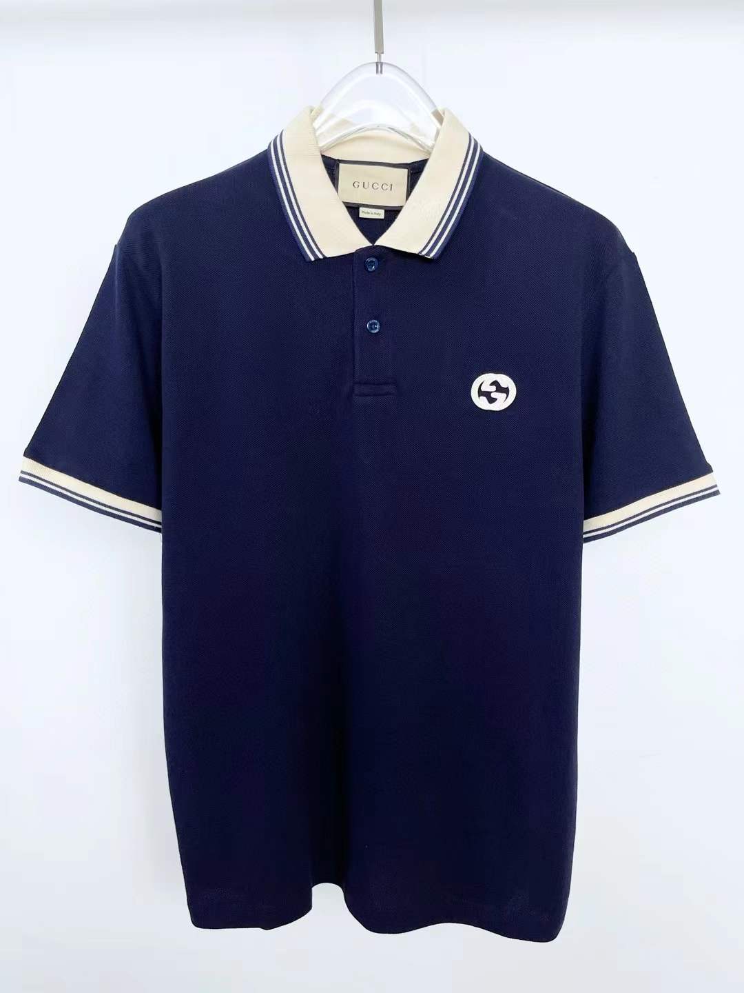 Gucci Polo Shirt Blue Mens