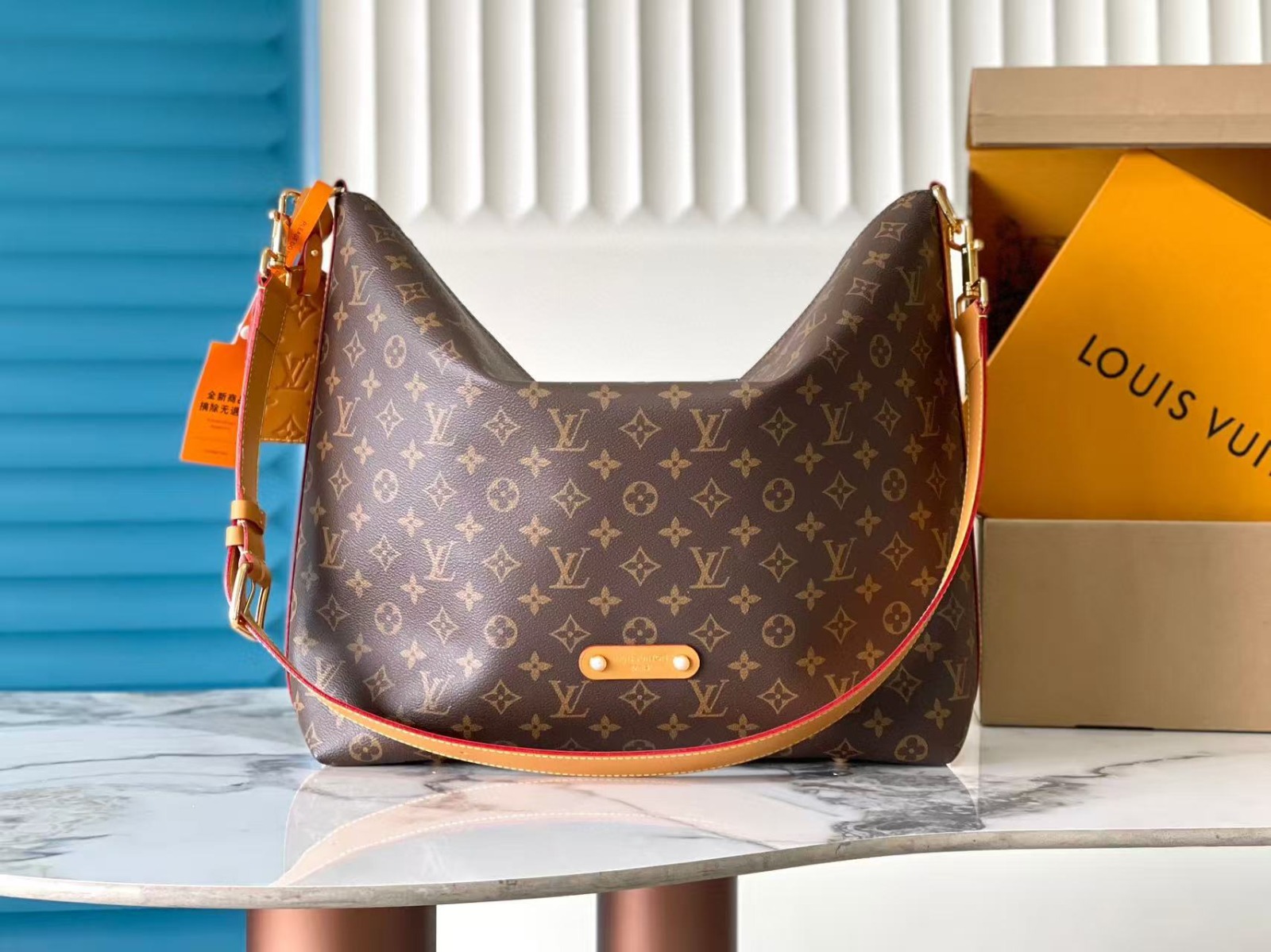 LV Monogram Vakabond Hobo Shoulder Bag Brown 48x36cm