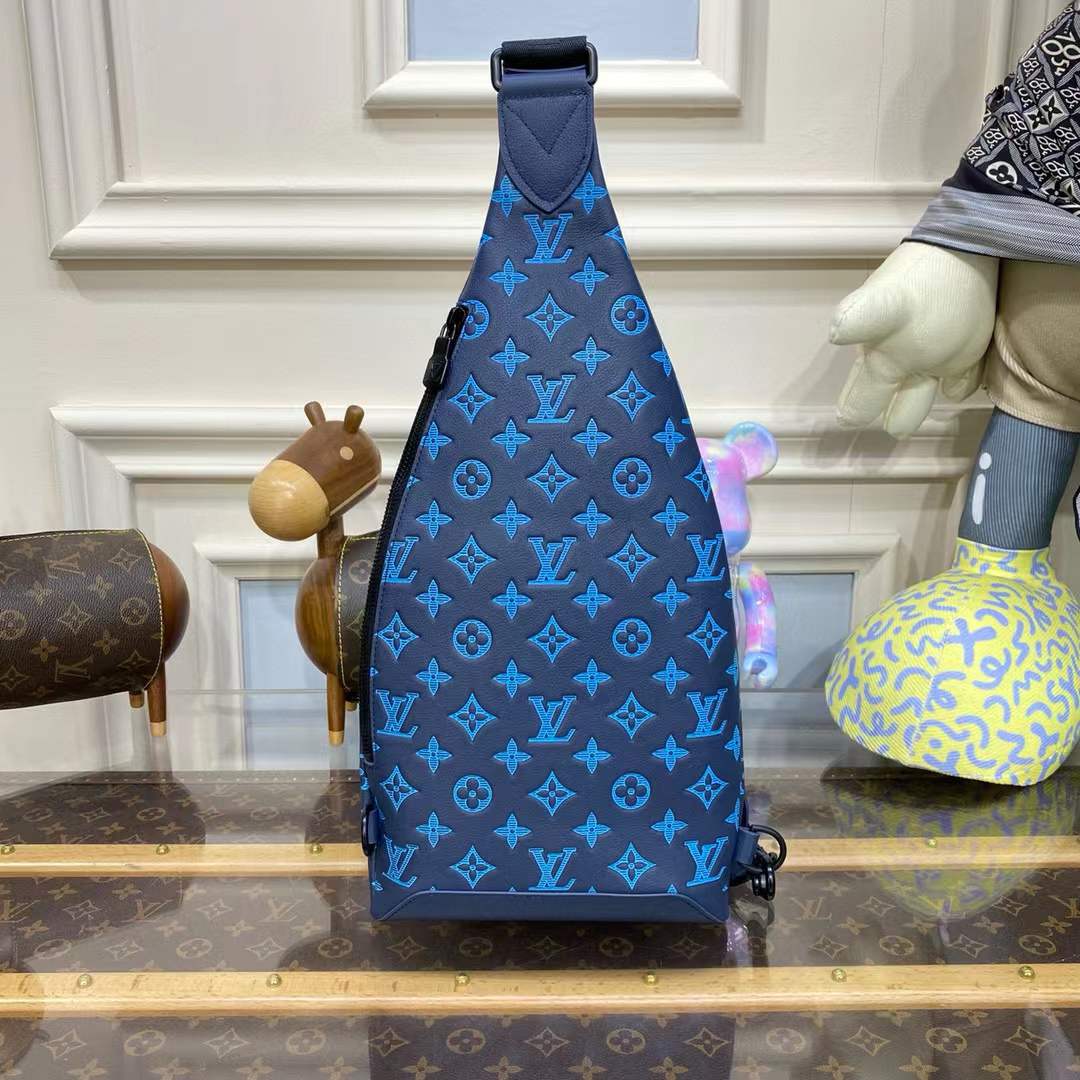 LV Duo Slingbag Monogram Shadow Leather Bag
