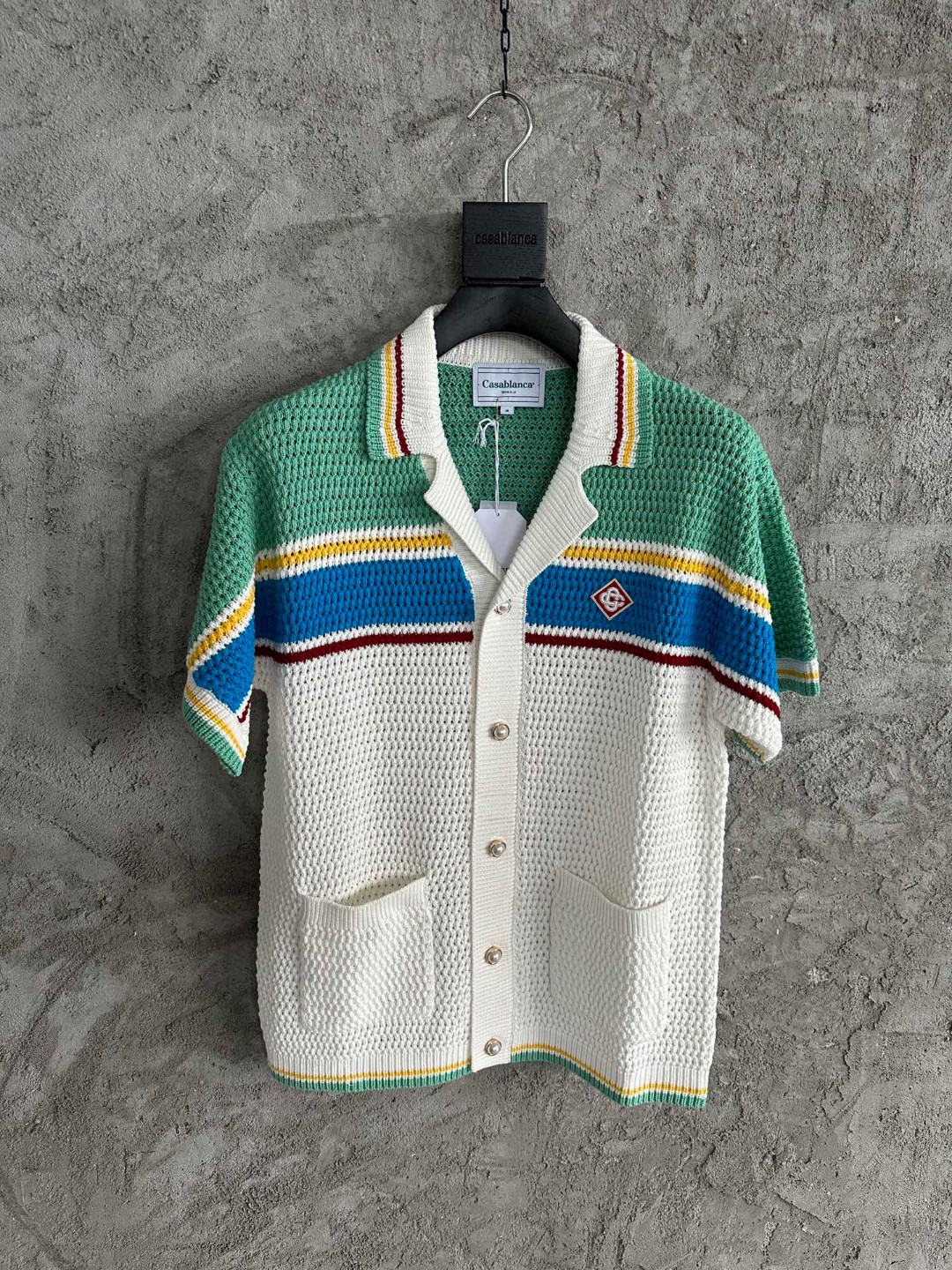 CasaBlanca Unisex Crochet Effect Tennis Shirt & shorts