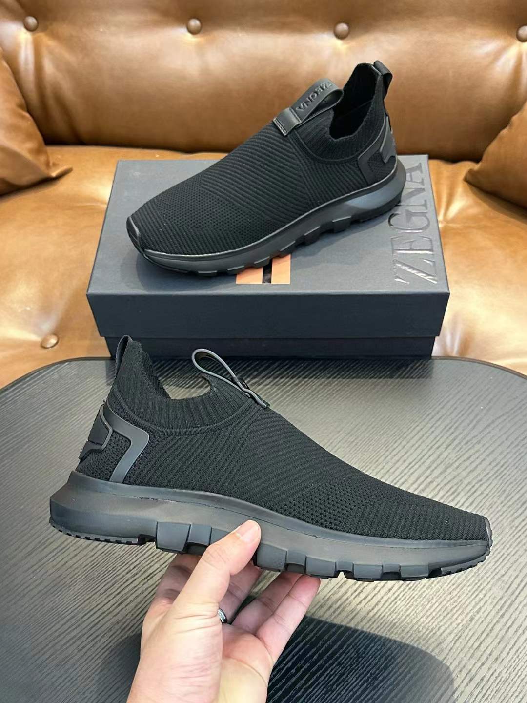 Zegna Black Sneaker for Men