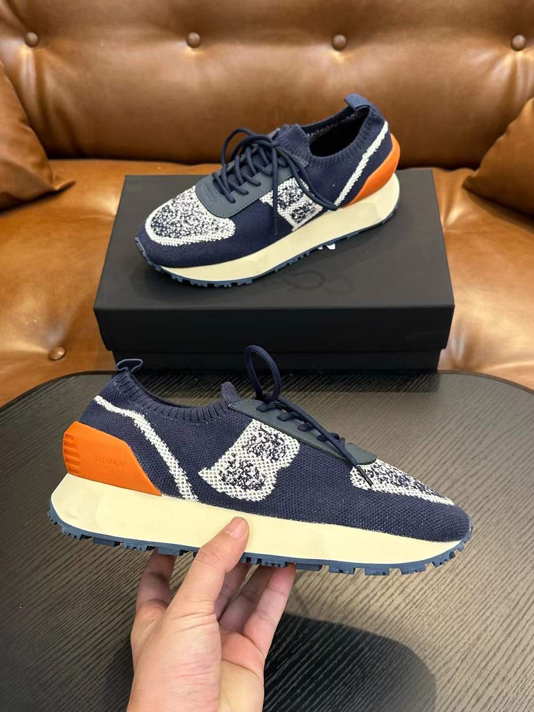 Balmain Navy Blue Sneaker for Men