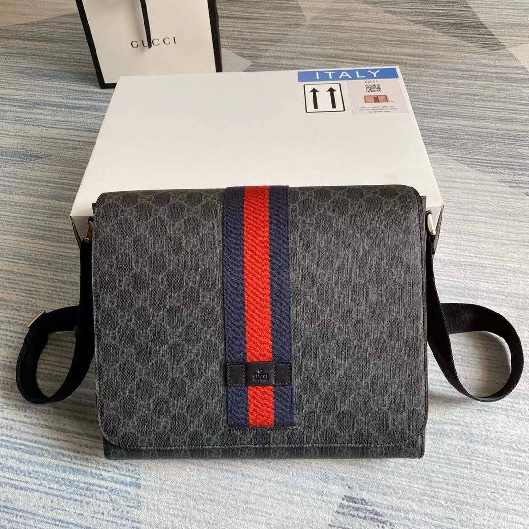 Gucci Black Supreme Military Messenger Bag