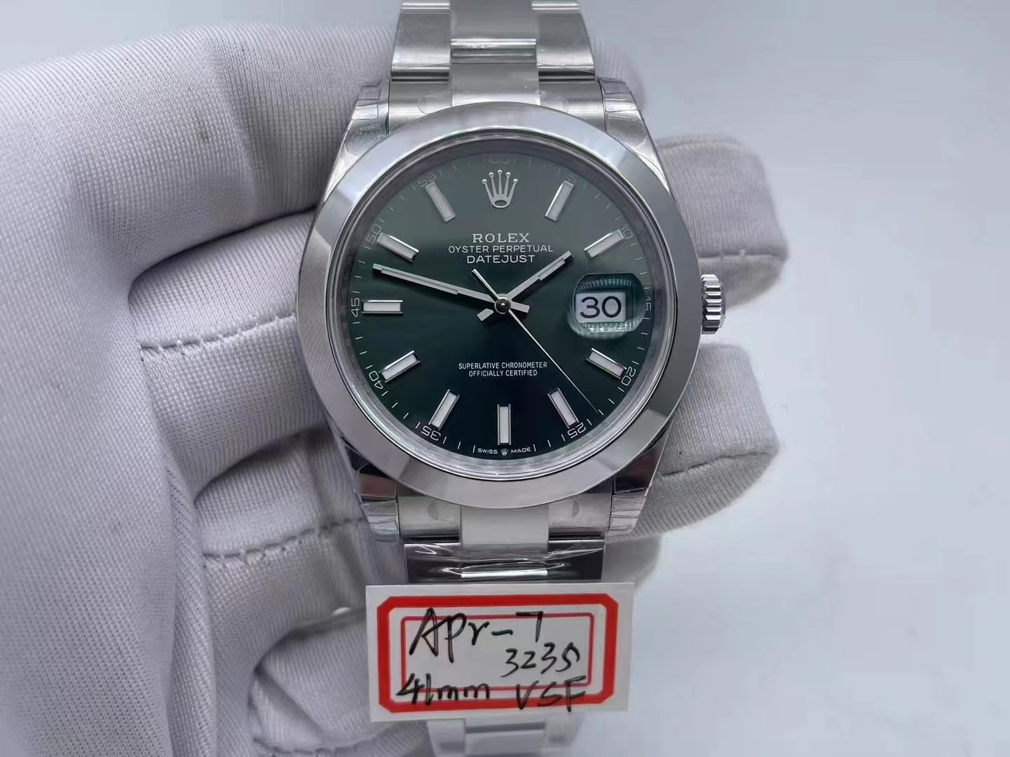 R2DJ0448A - DJ2 41mm Jub Smt 904L SS/SS Grn/Stk VSF VS3235 $488