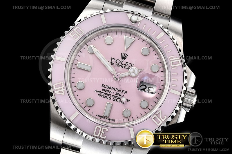 ROLSUB0274B - Submariner 116610LN 904L SS/SS L.Pink GMF A2824 $398