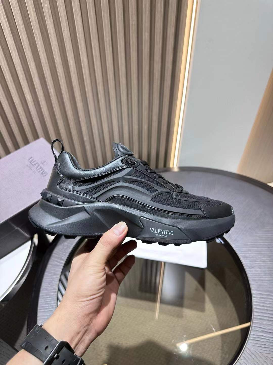 Valentino Garavani Black Sneaker for Men