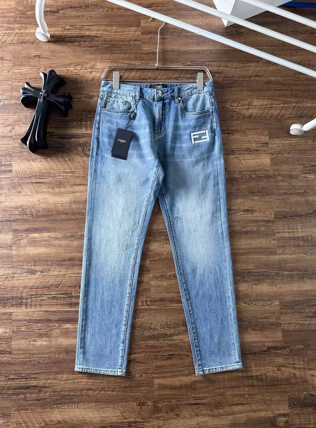 Fendi Denim Blue Jeans for Boys