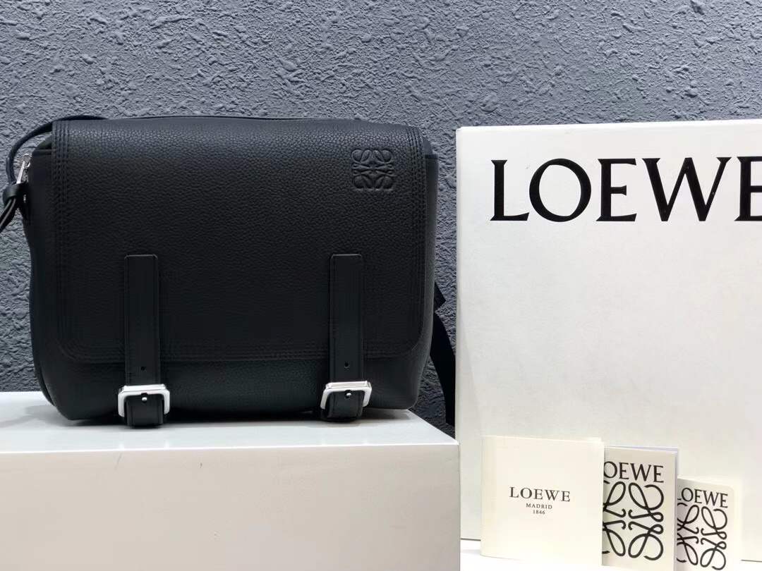 Loewe - Military Full-Grain Leather Messenger Bag
