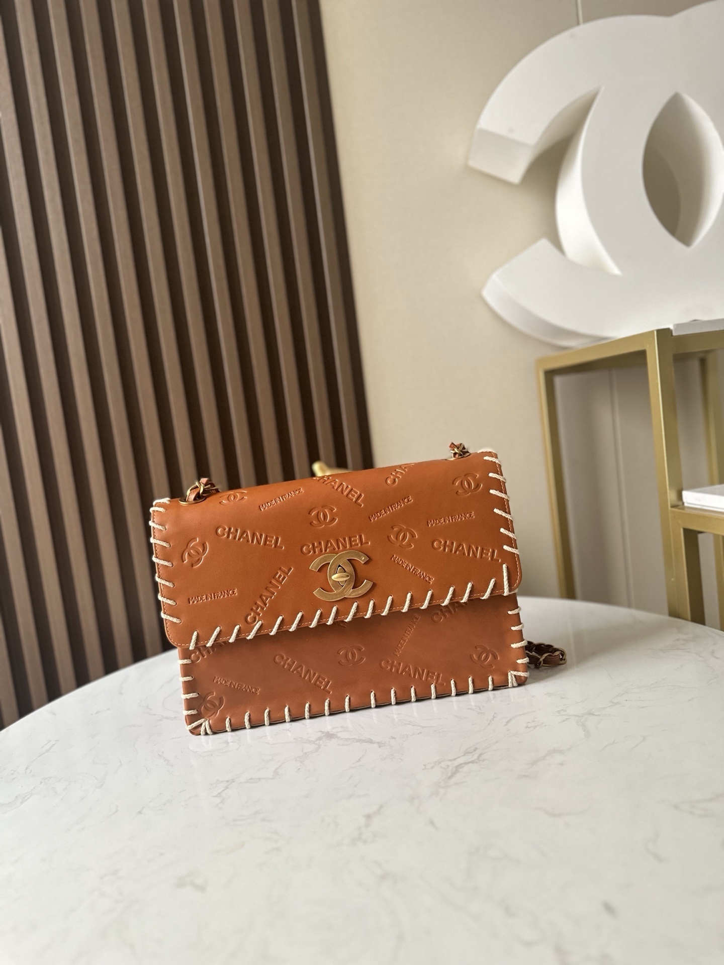 Chanel Brown Leather Shoulder Bag