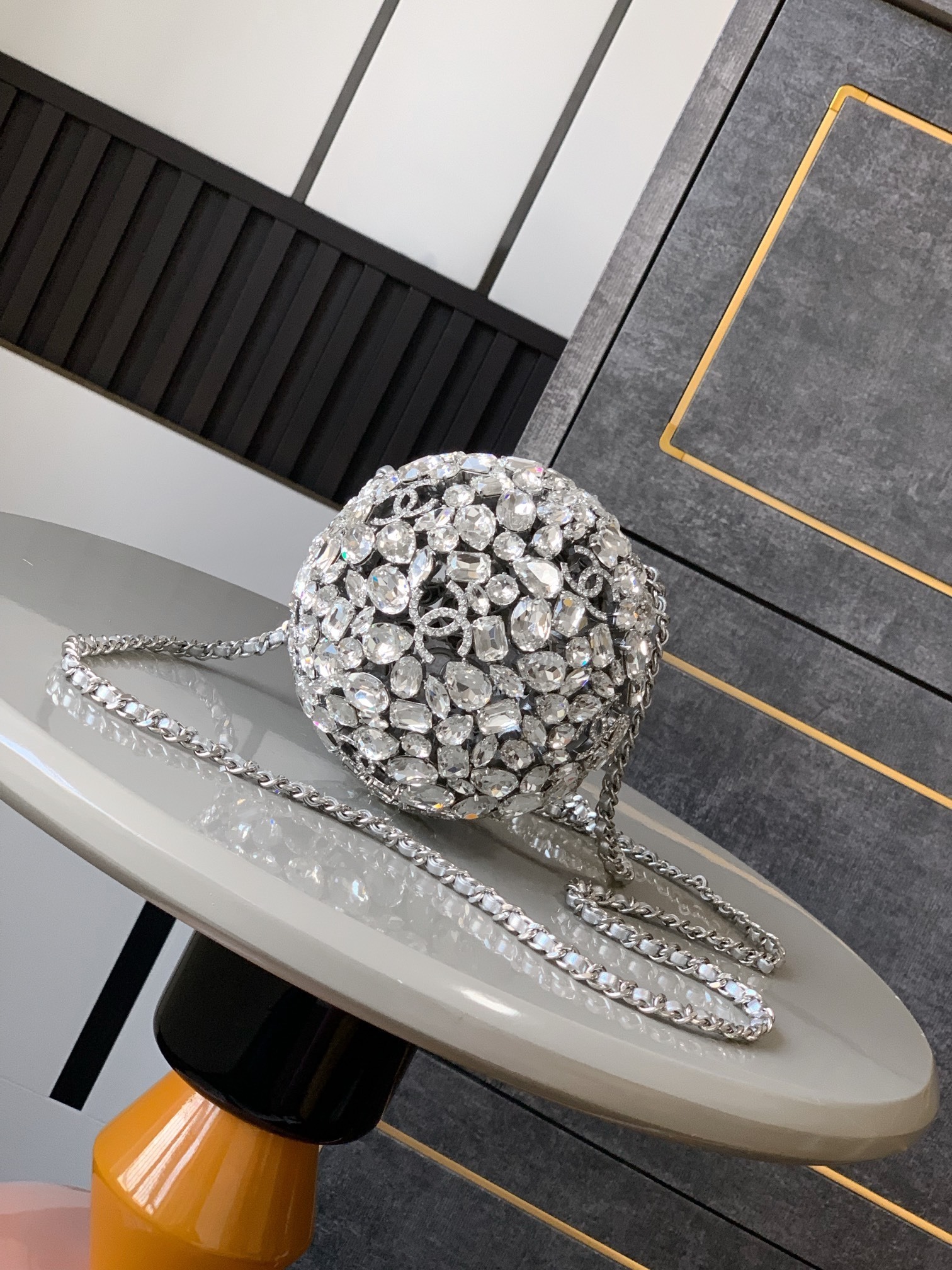 Chanel Diamond Round Ball Bag Women