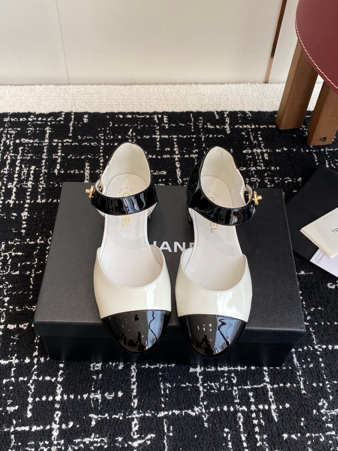 Chanel Black Nubuck Leather CC Camelia Applique Espadrille Flats