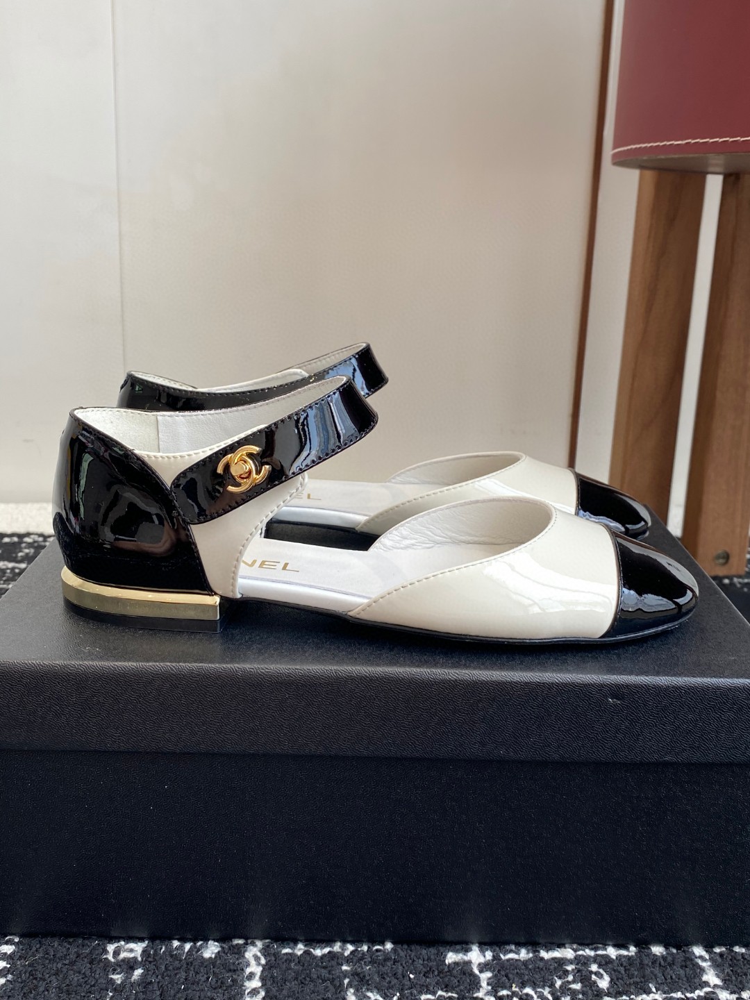 Chanel Black Nubuck Leather CC Camelia Applique Espadrille Flats