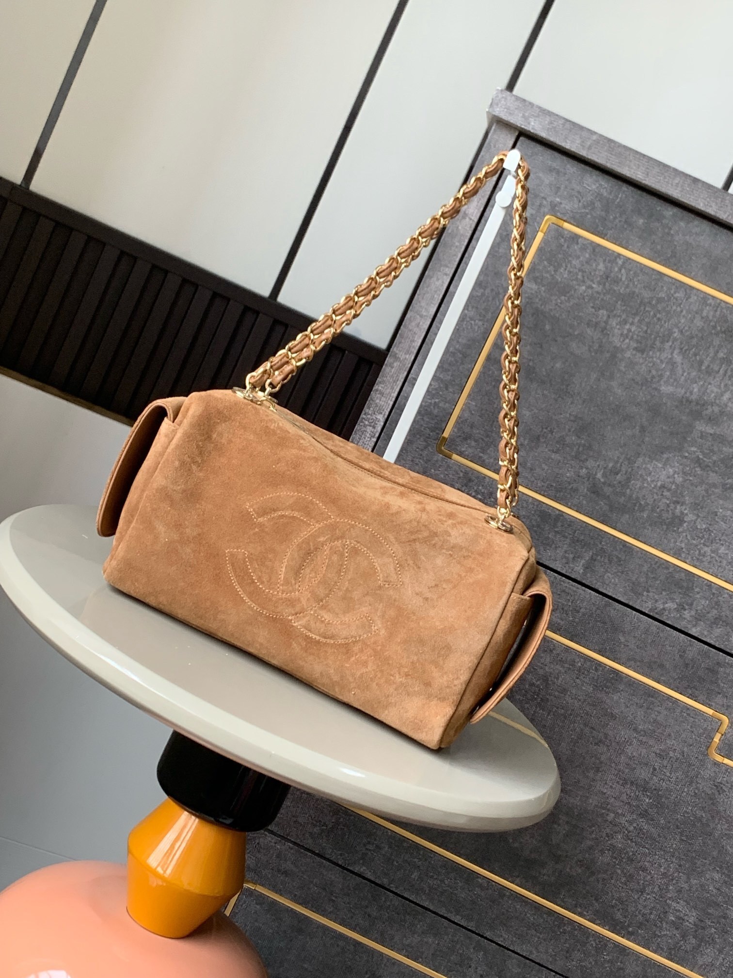 Chanel Camel in Suede Handbag