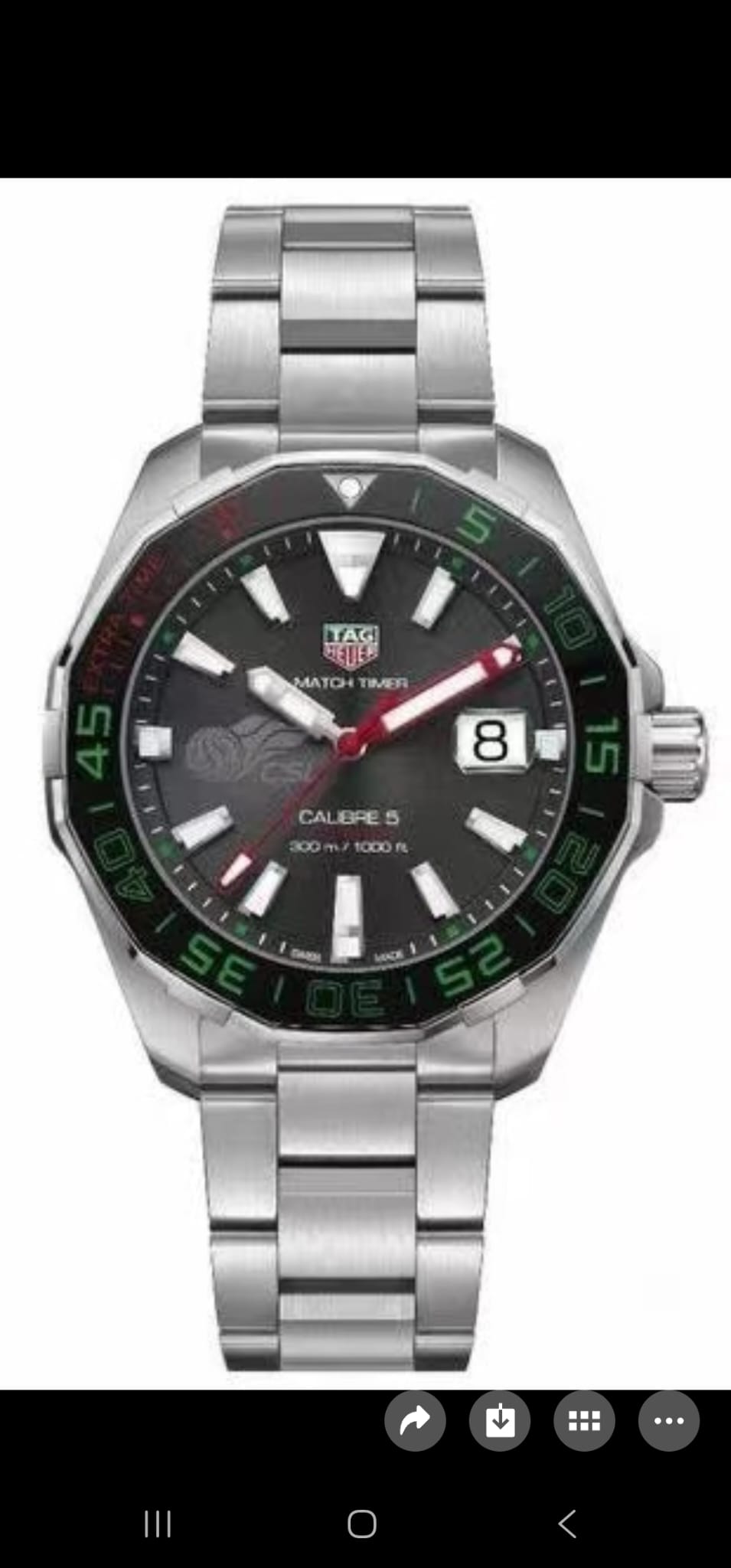 TAG0342A - Aquaracer Caliber 5 CSL Ed 43mm SS/RU Grey XTF SW200 $378 Tag Heuer Aquaracer WAY201E.BA0927 Men 43mm Silver-tone Grey Dial