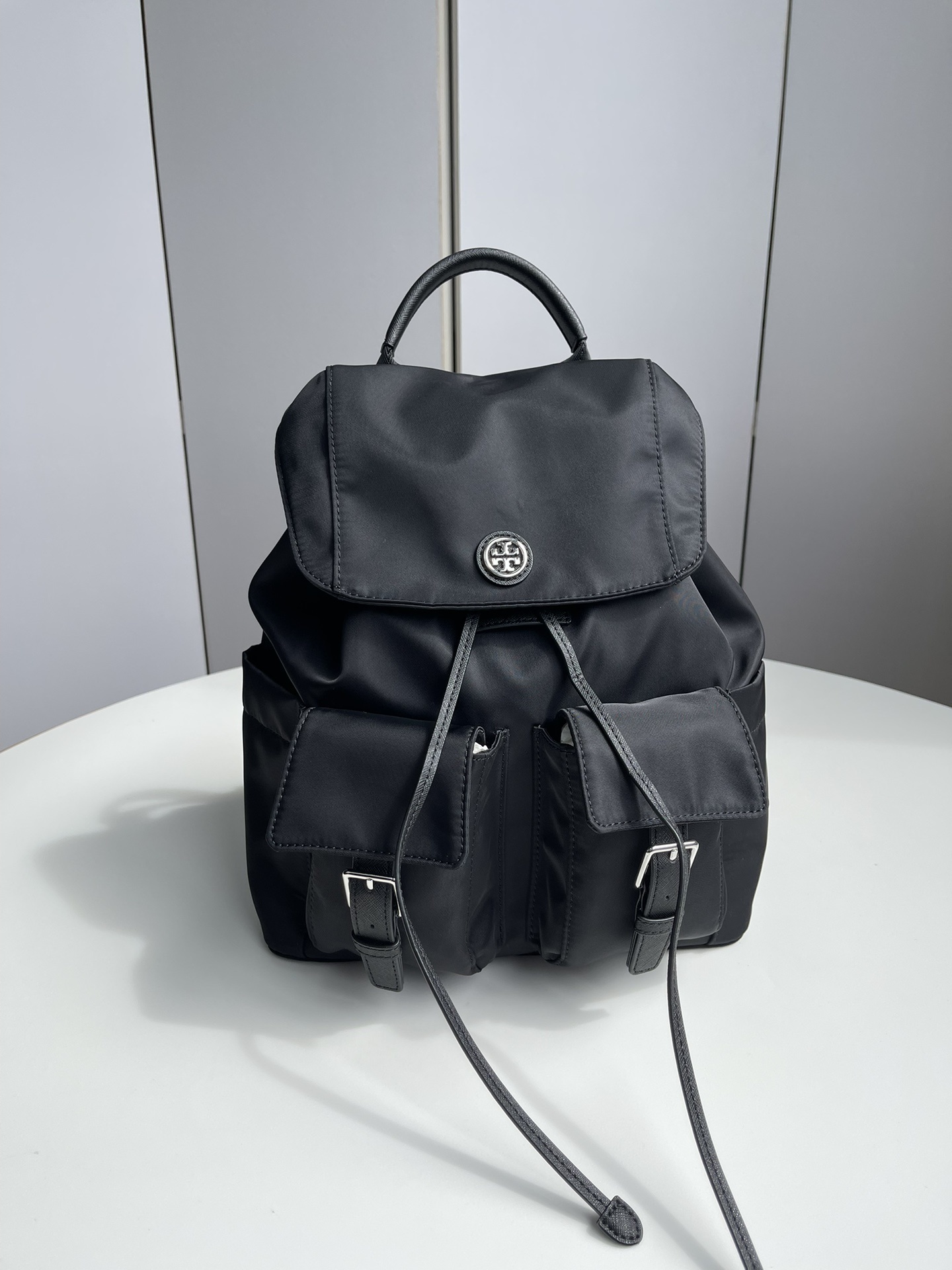 Tory Burch Tilda Medium Nylon Backpack Black
