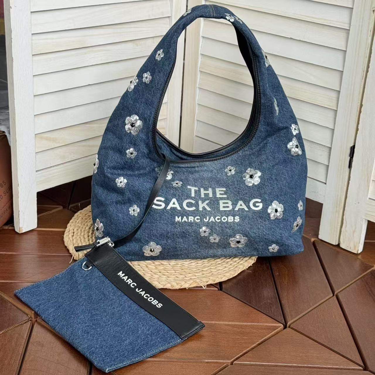 Marc Jacobs The Sequin Daisy Denim Handbag