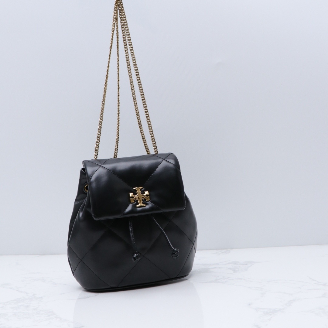 Tory Burch Kira Mini Diamond Quilt Backpack Black