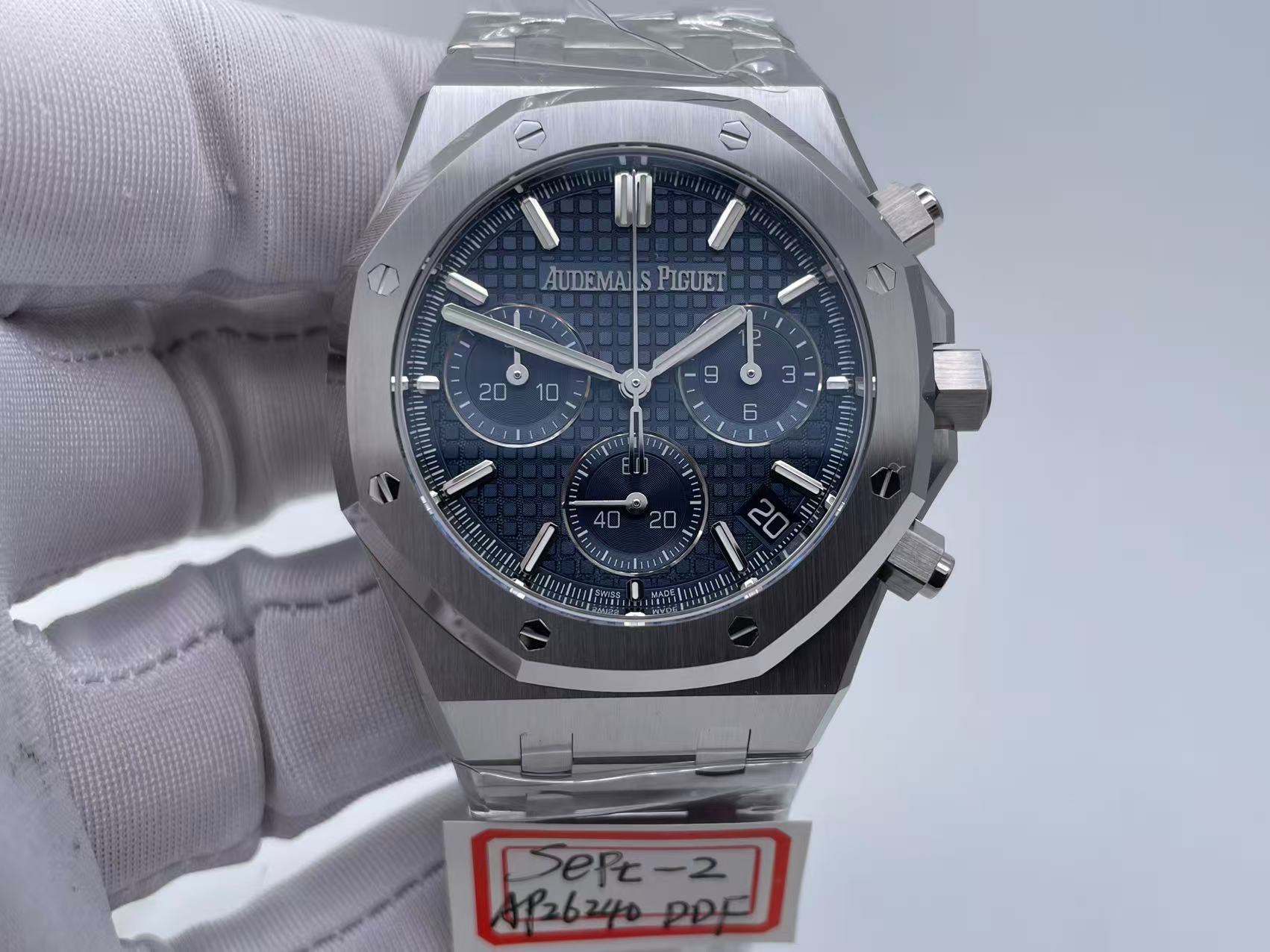 Royal Oak Chrono 26240 SS DDF 1:1 Best Edition Blue Dial on SS Bracelet DD4401 Super Clone $988