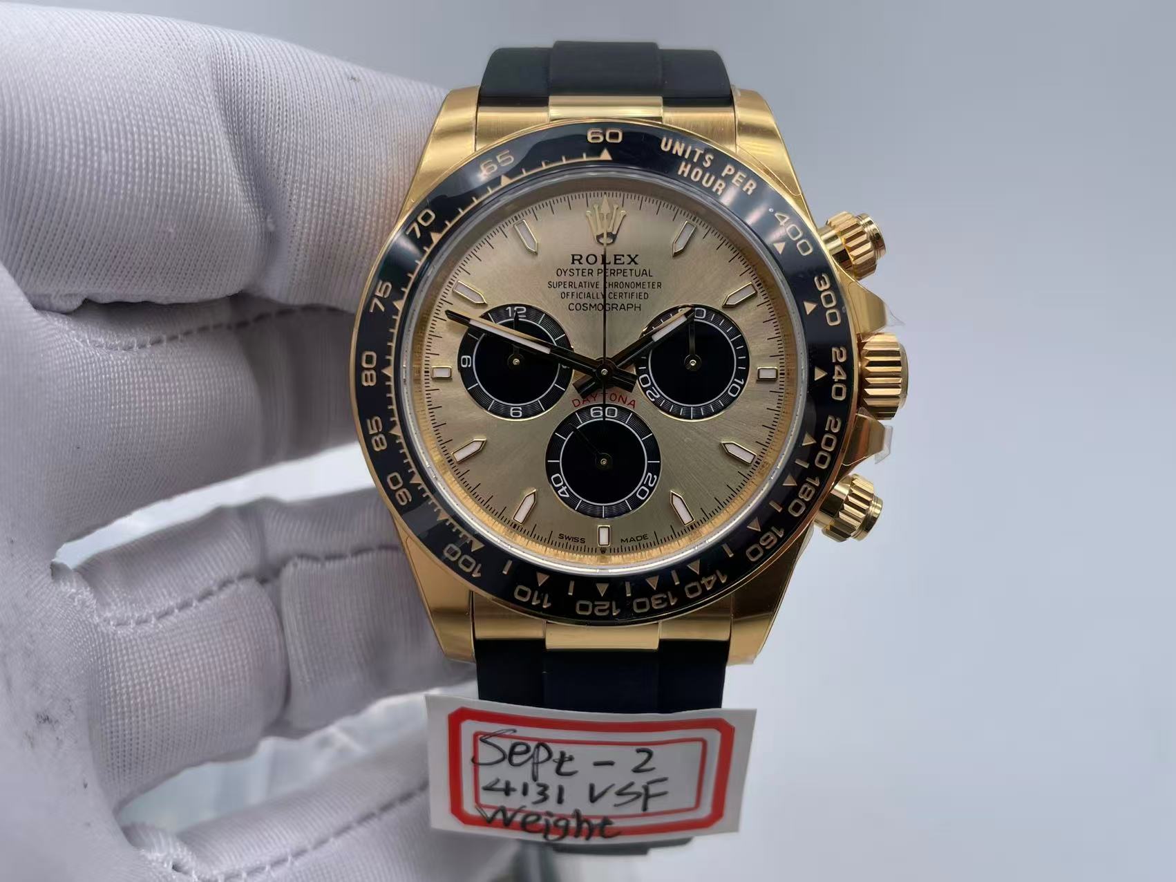 ROLDYT0690B - Daytona 126518 V2 Wt YG/RU Blk/Stk VSF VS4131 $868
