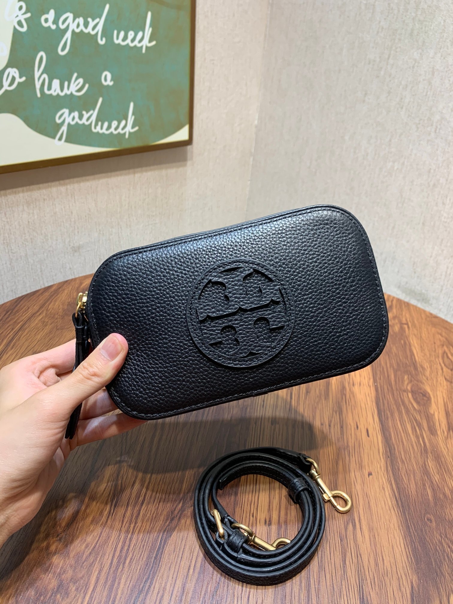 Tory Burch Women's Perry Bombe Mini Bag - Black