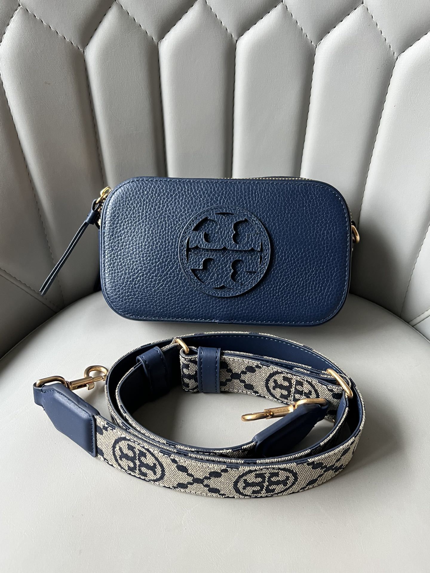 Tory Burch Miller Mini Crossbody Bag Blue