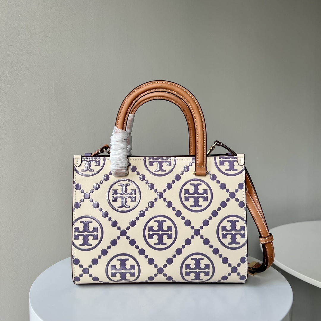 Tory Burch t-monogram Contrast Tote Bag Blue
