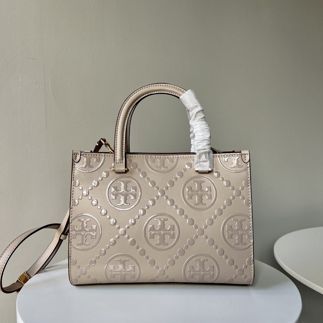 Tory Burch T Monogram Top Handle Embossed Tote bag