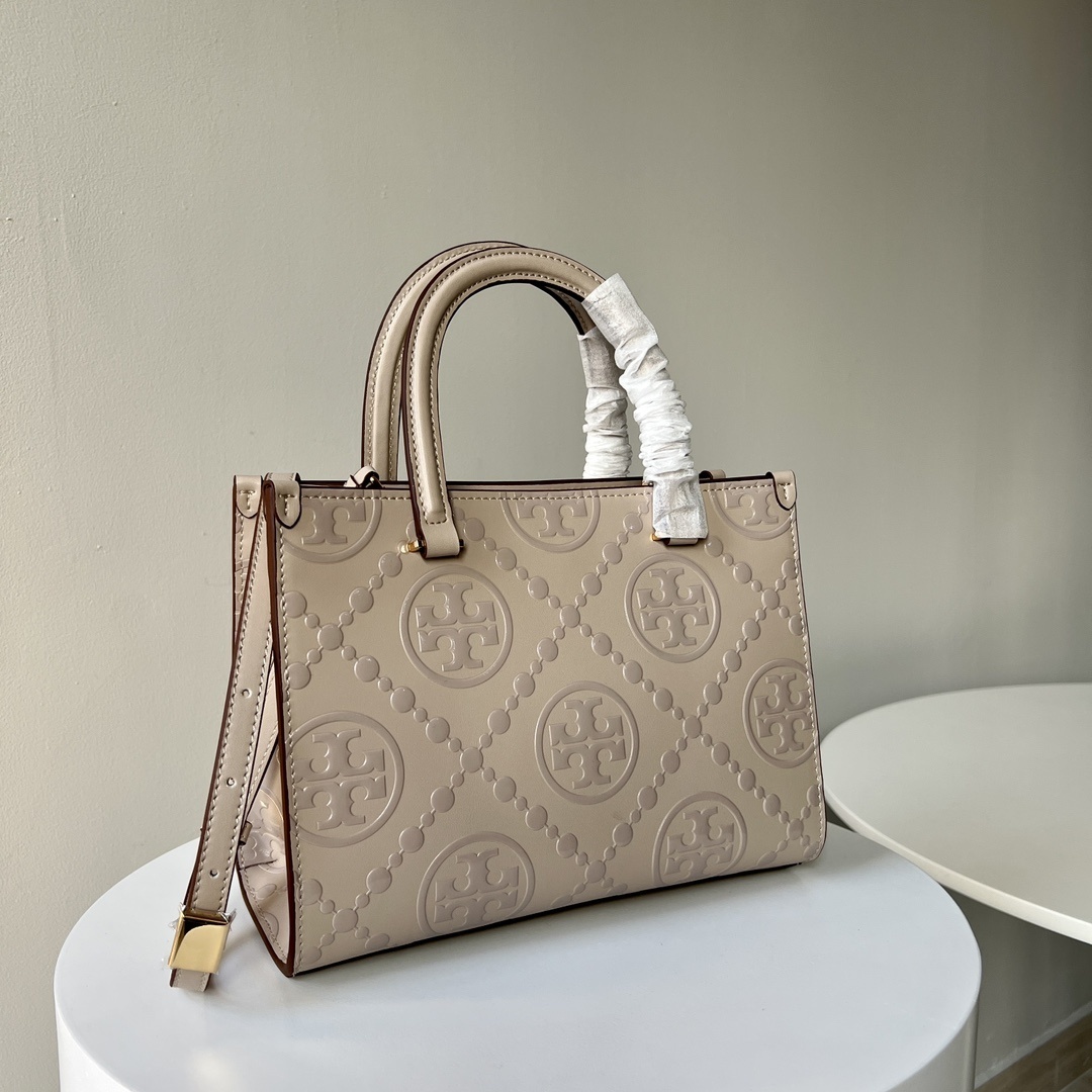 Tory Burch T Monogram Top Handle Embossed Tote bag