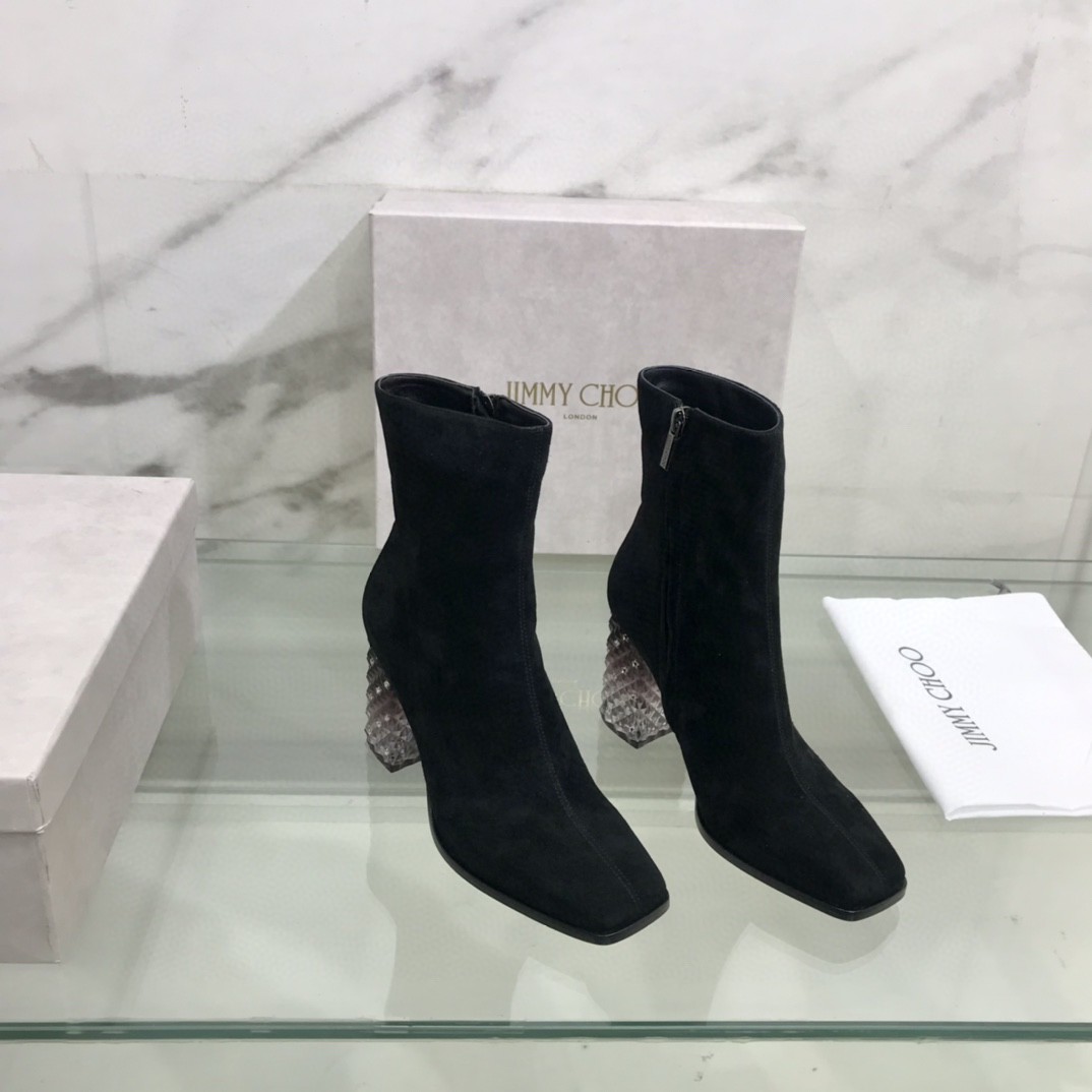 jimmy choo suede Boots Black