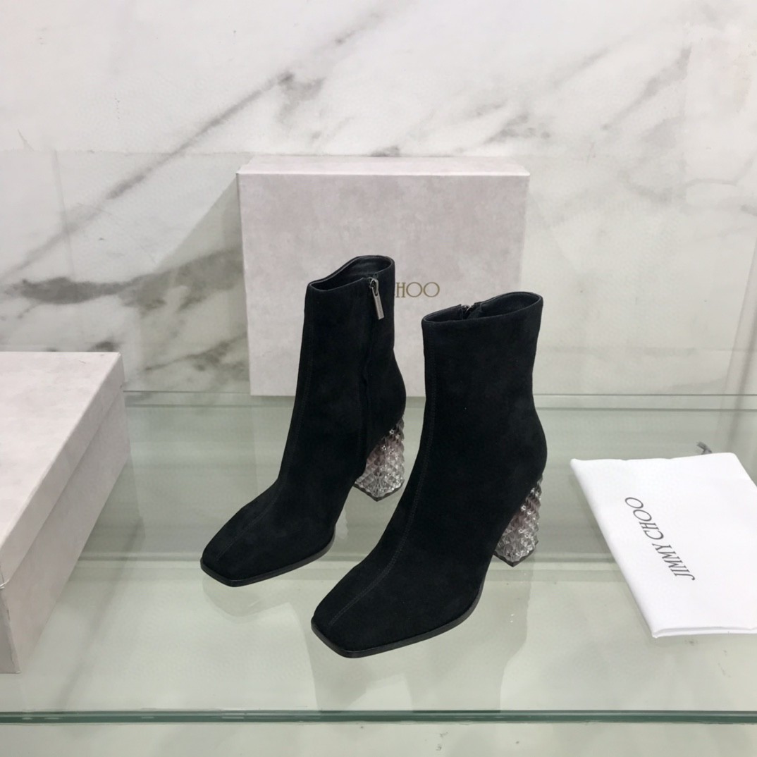 jimmy choo suede Boots Black